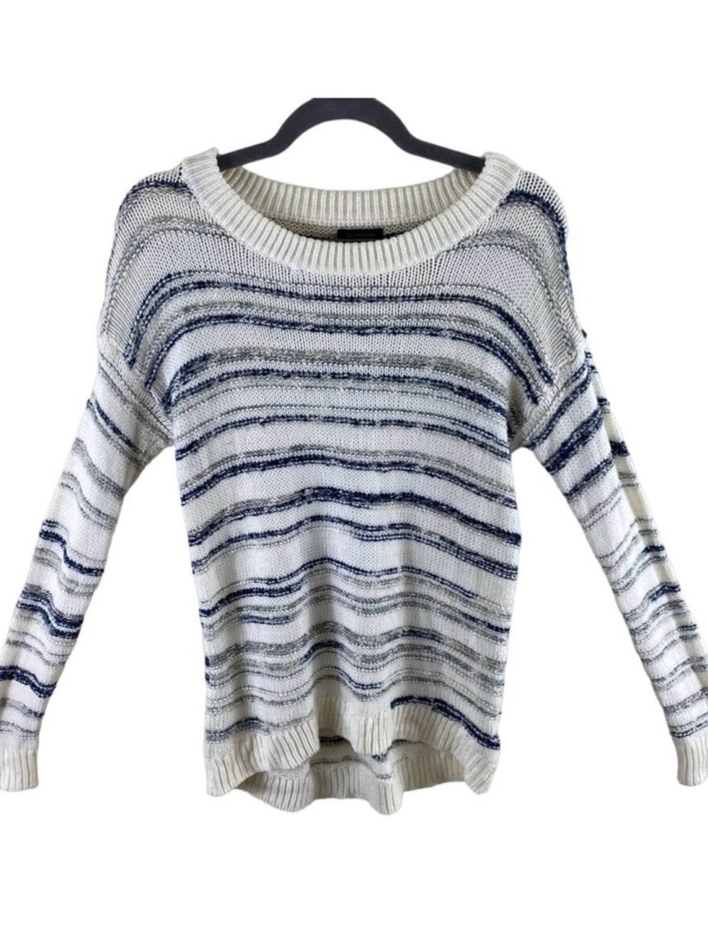 Calvin Klein Jeans Striped Round Neck Long Sleeve Chunky Knit Sweater Size S